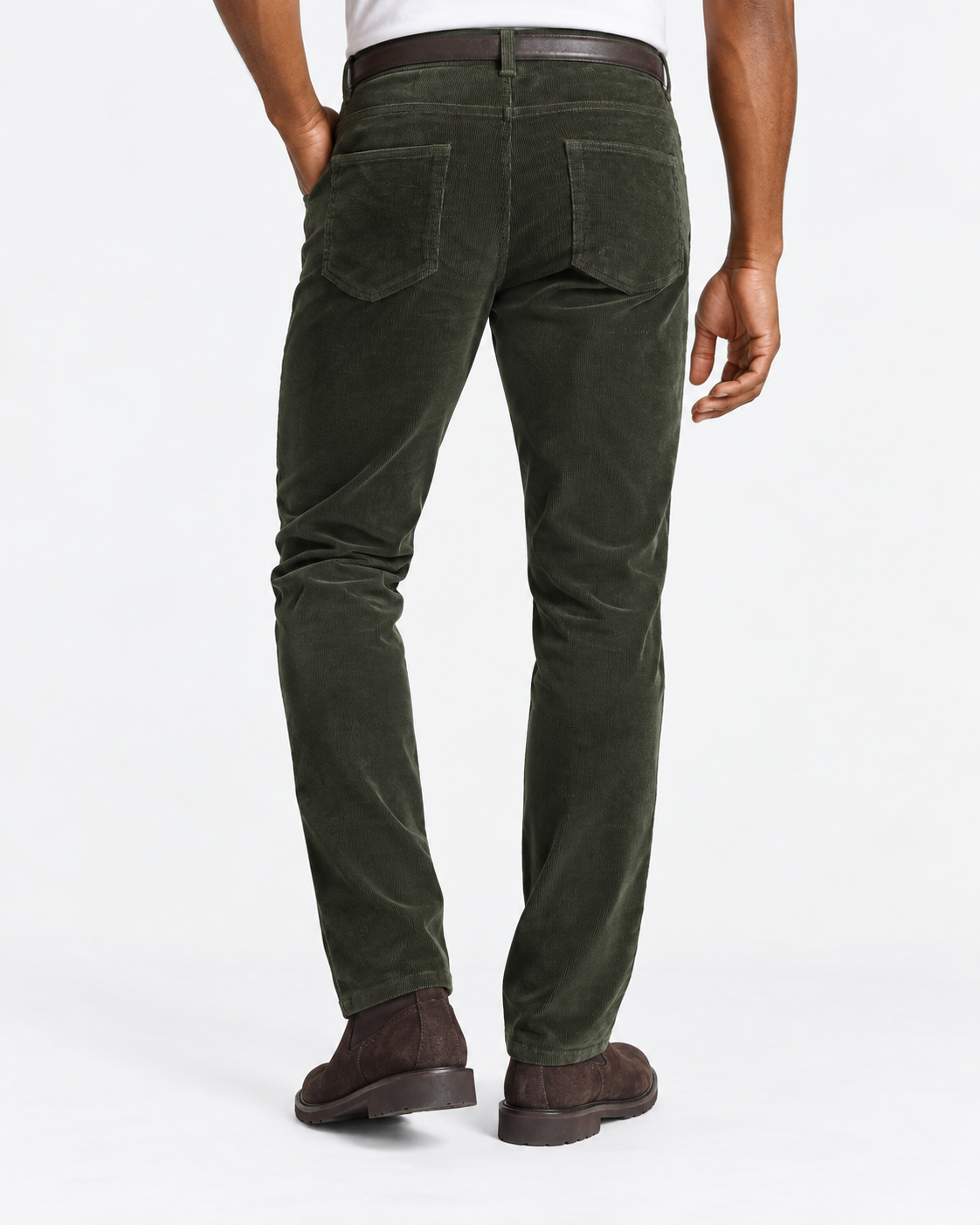 Charles Tyrwhitt Corduroy 5 Pocket Trousers - Forest Green