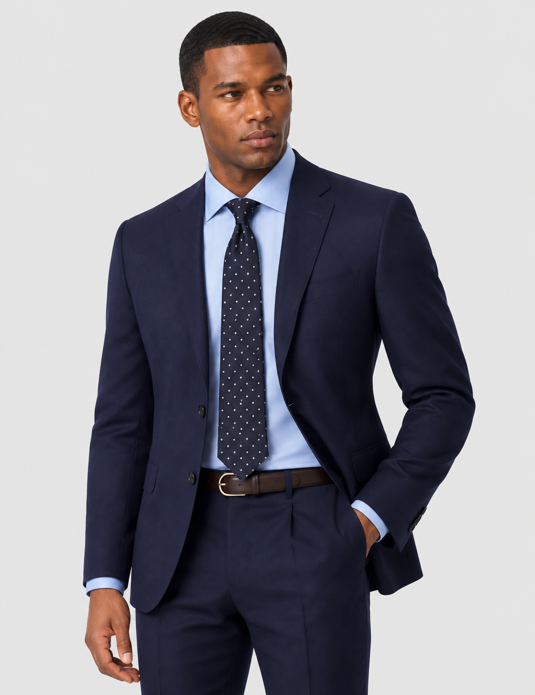 Hawes & Curtis Slim Fit Navy Twill Blazer