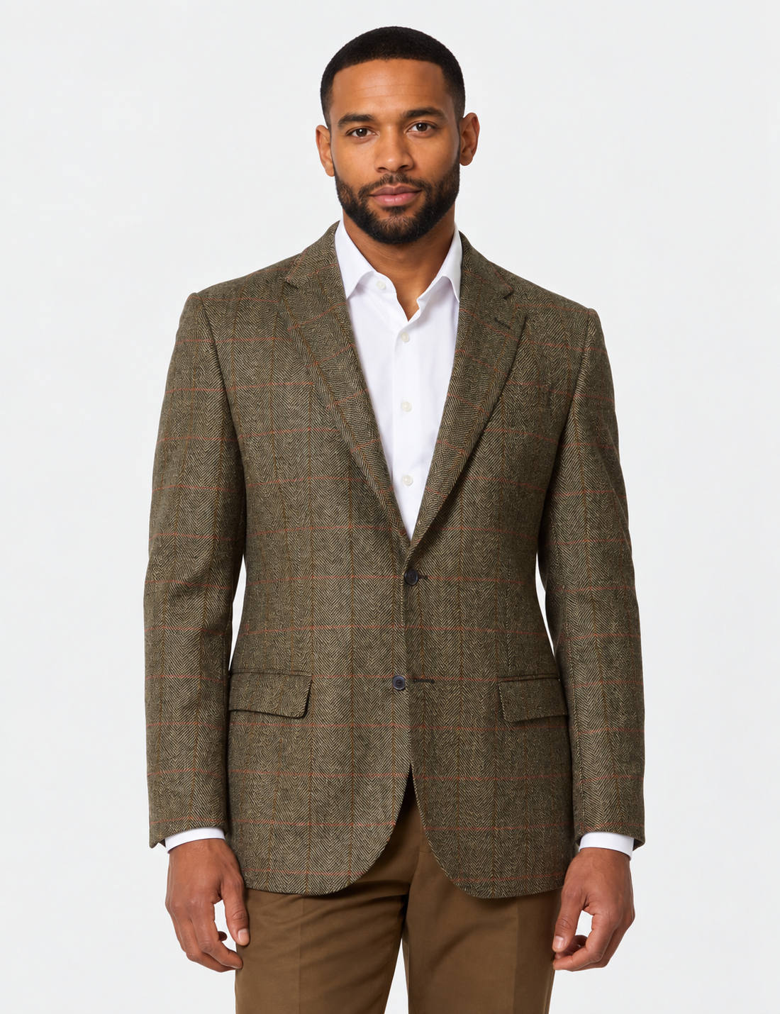Hawes & Curtis Tailored Fit Green Check 1913 Blazer