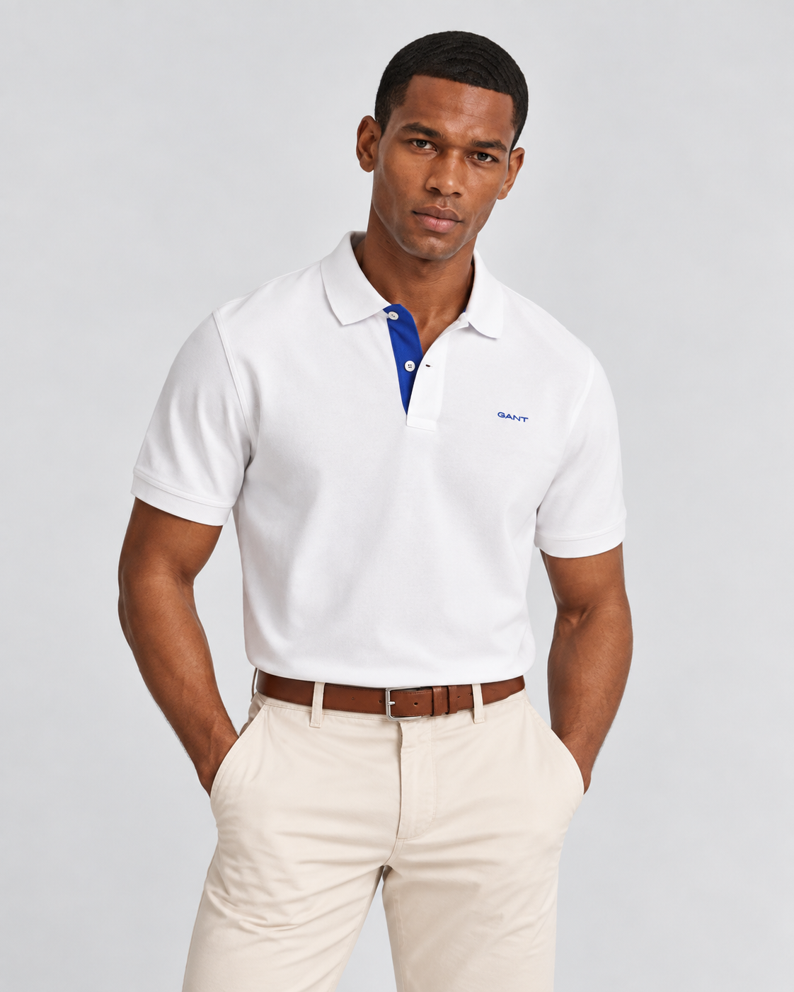 GANT Contrast Piqué Polo Shirt - White