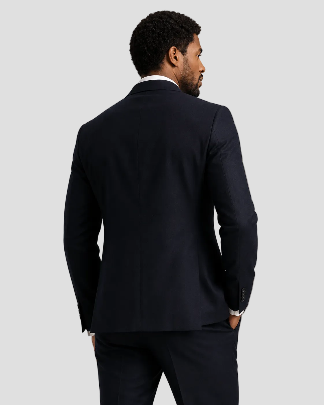 Charles Tyrwhitt Italian Luxury Flannel Jacket - Navy