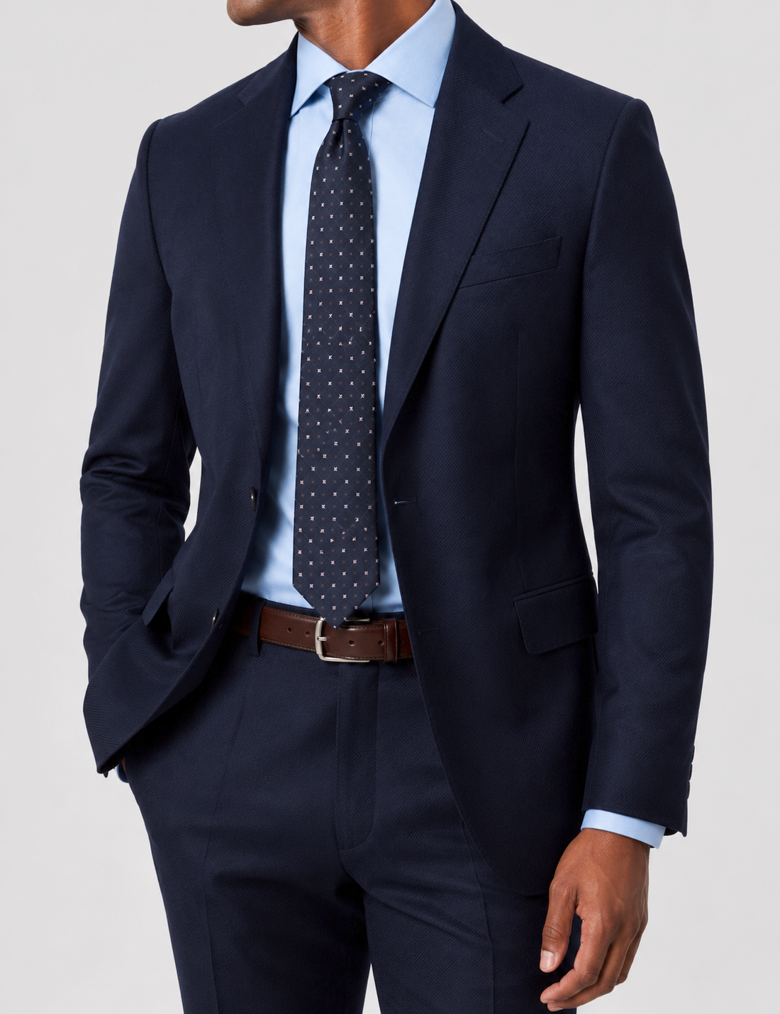 Hawes & Curtis Slim Fit Navy Twill Blazer