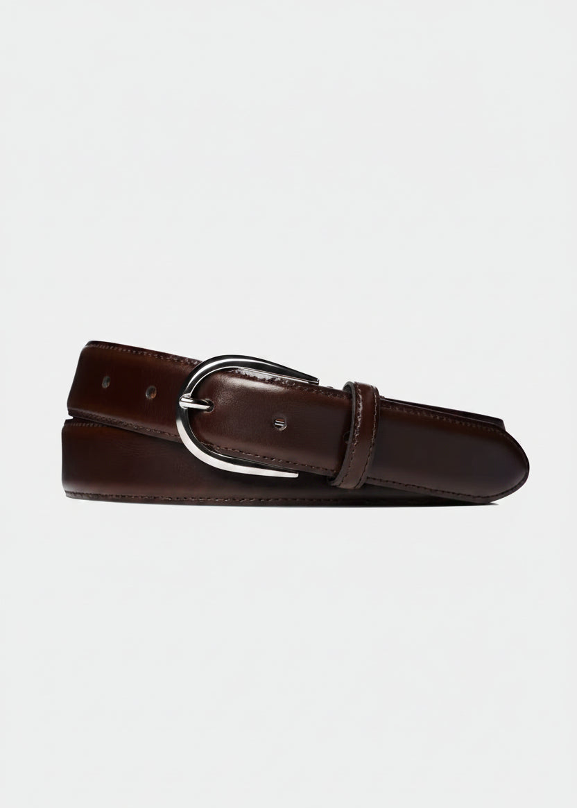 SUITSUPPLY Italian Cow Leather Belt - Dark Brown