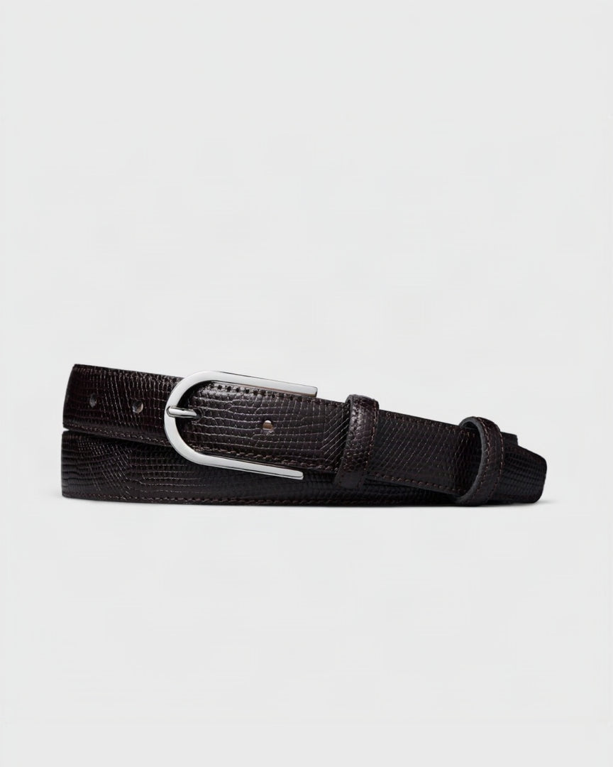 SUITSUPPLY Dark Red Leather Belt