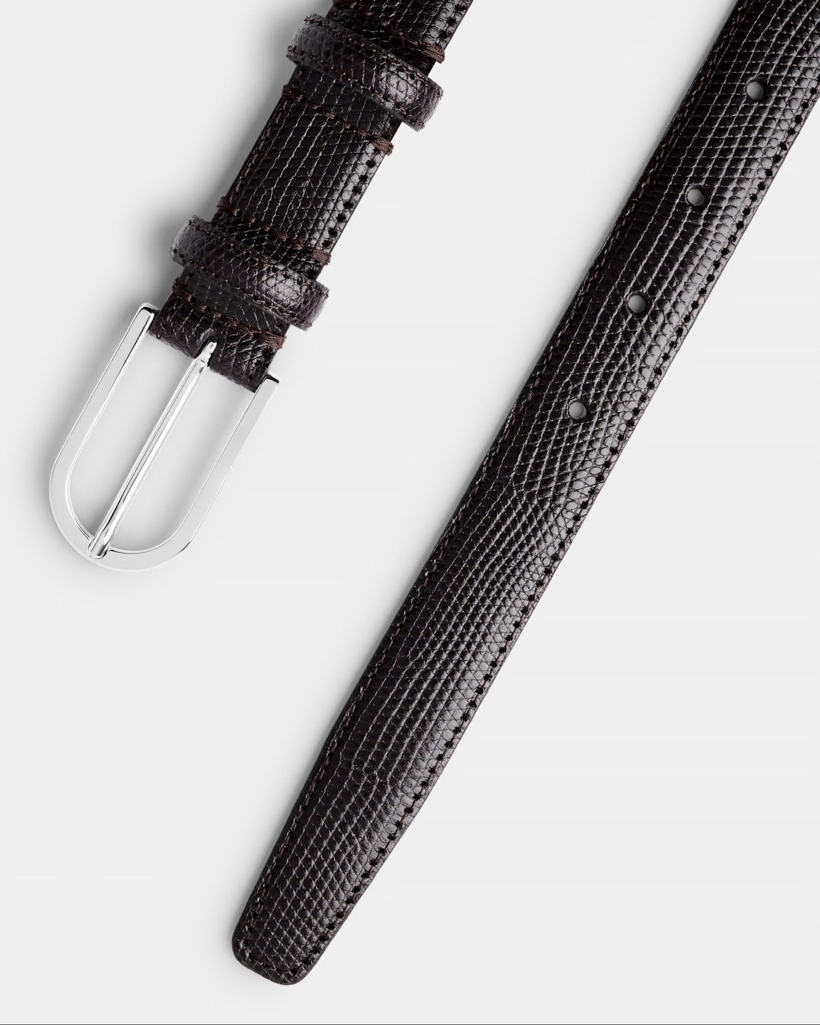 SUITSUPPLY Dark Red Leather Belt