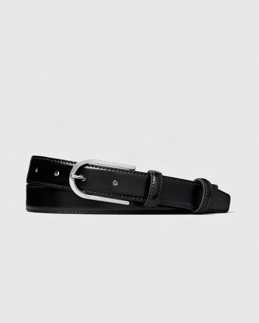 SUITSUPPLY Black Leather Belt