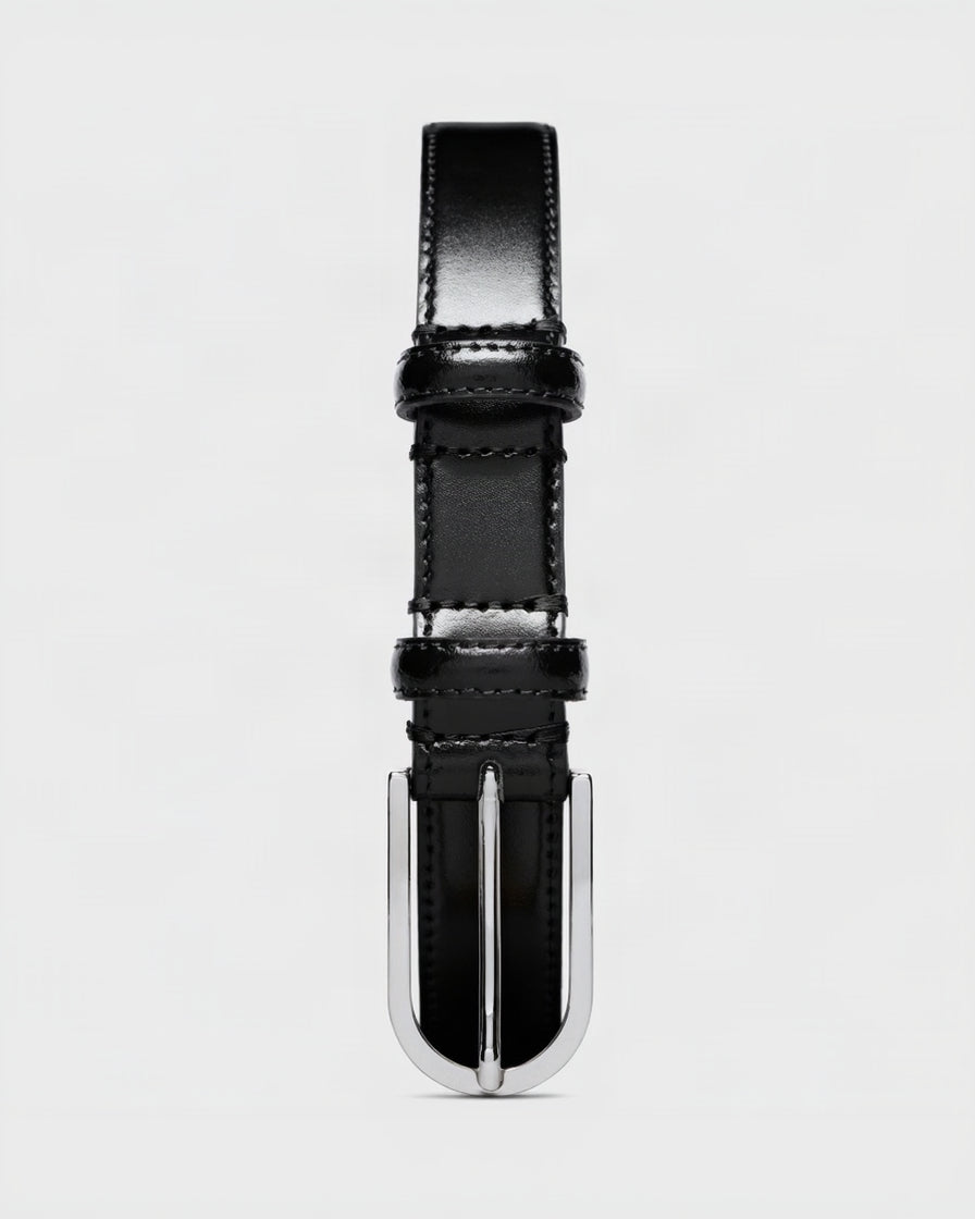 SUITSUPPLY Black Leather Belt