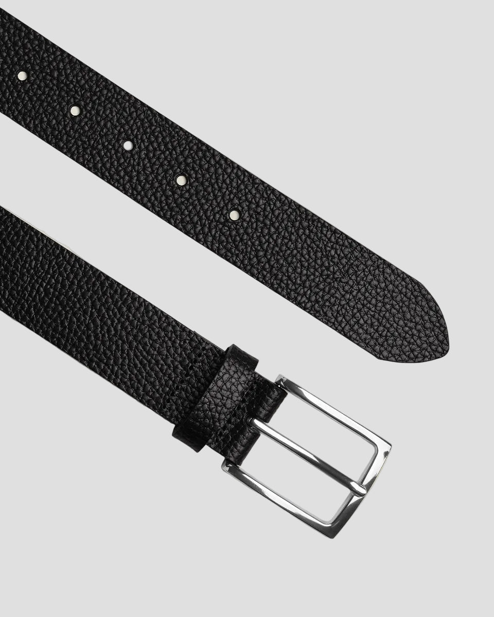 Charles Tyrwhitt Textured Leather Chino Belt - Black