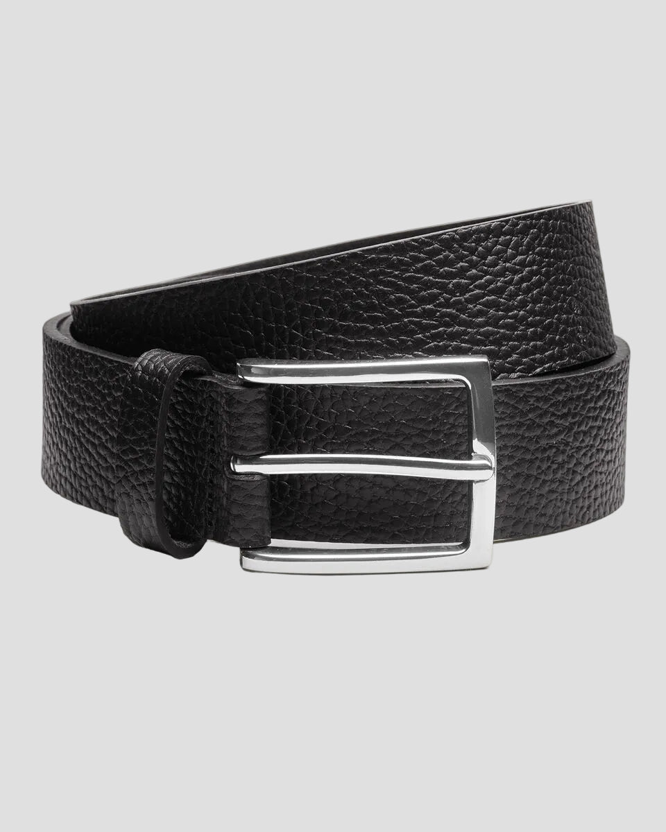 Charles Tyrwhitt Textured Leather Chino Belt - Black