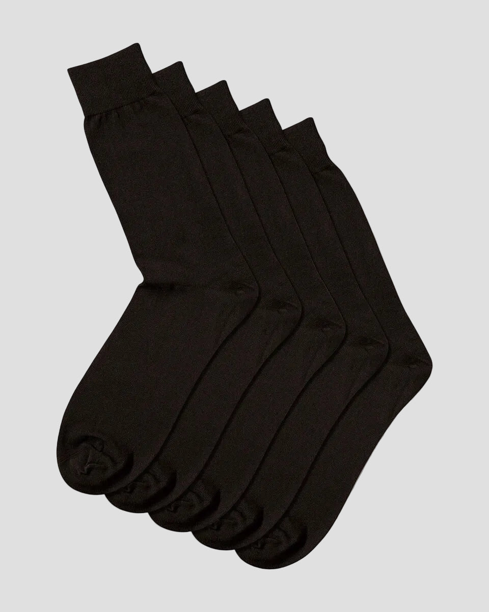 Charles Tyrwhitt 5 Pair Cotton Rich Multipack Socks - Black