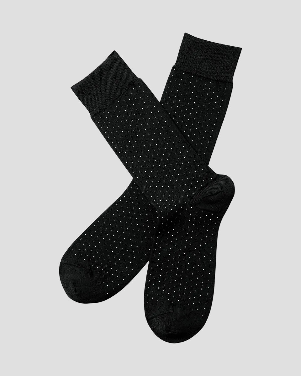 Charles Tyrwhitt Micro Dash Socks - Black & White