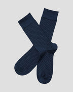 Charles Tyrwhitt Micro Dash Socks - French Blue & White