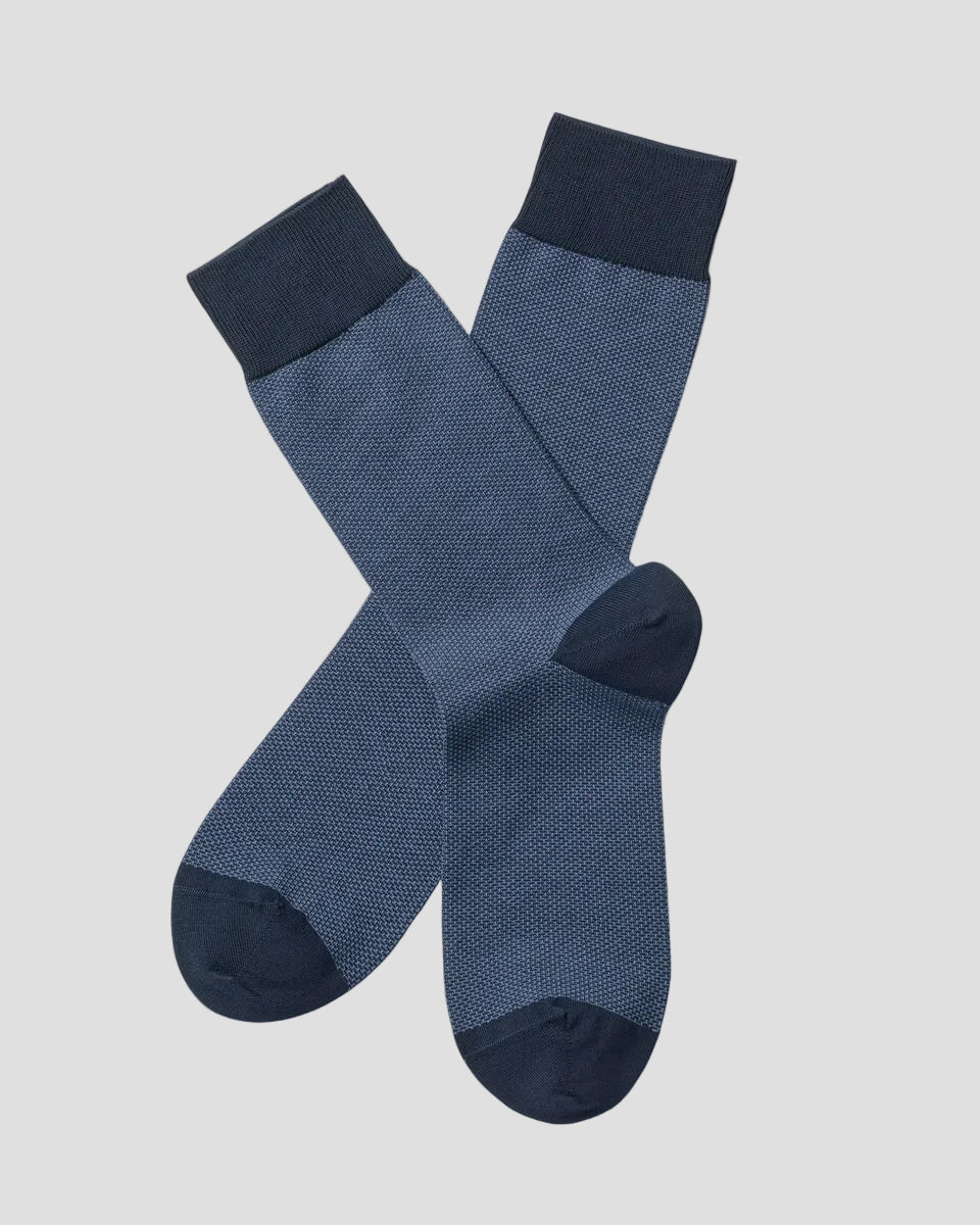 Charles Tyrwhitt Patterned Socks - Steel Blue