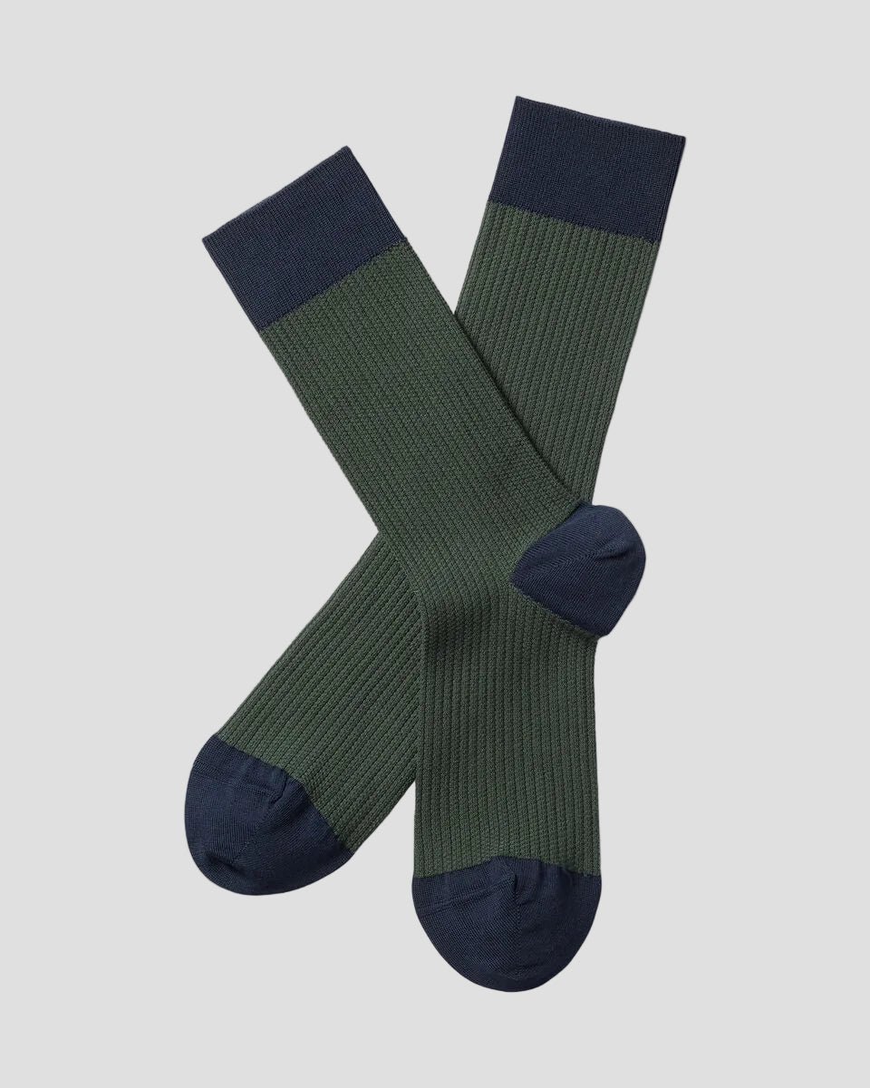 Charles Tyrwhitt Textured Socks - Forest Green