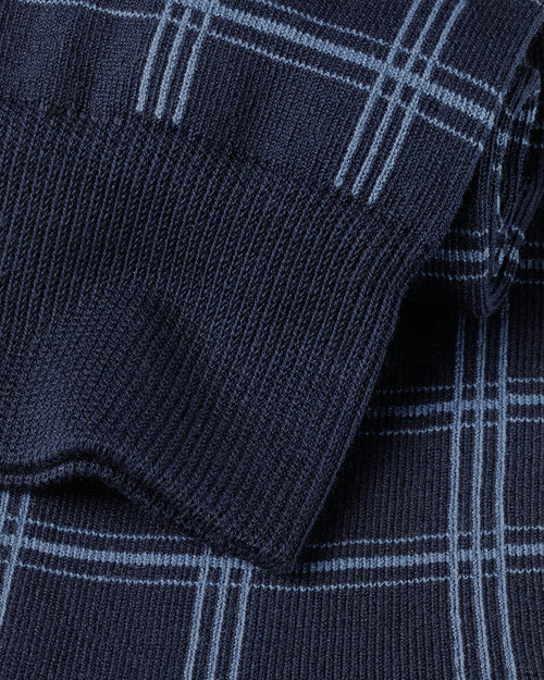 Charles Tyrwhitt Check Socks - Navy & Sky