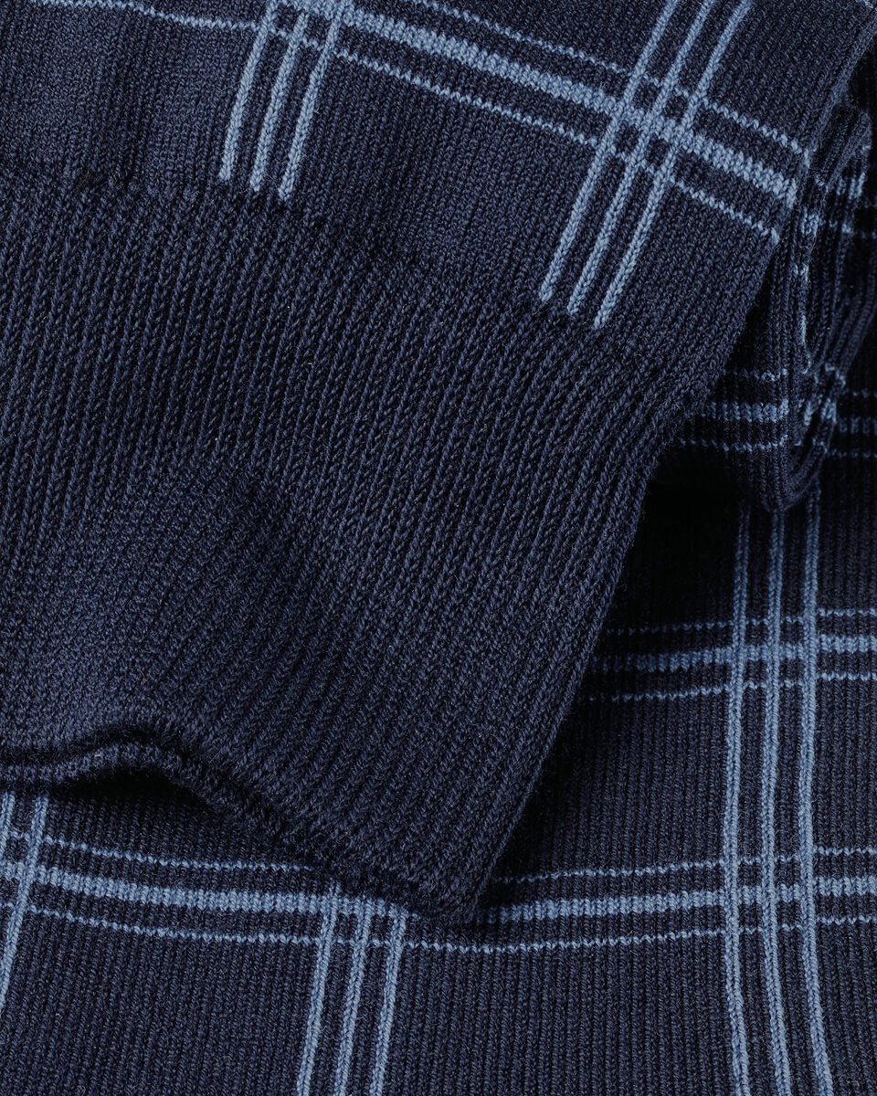 Charles Tyrwhitt Check Socks - Navy & Sky