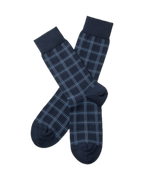 Charles Tyrwhitt Check Socks - Navy & Sky