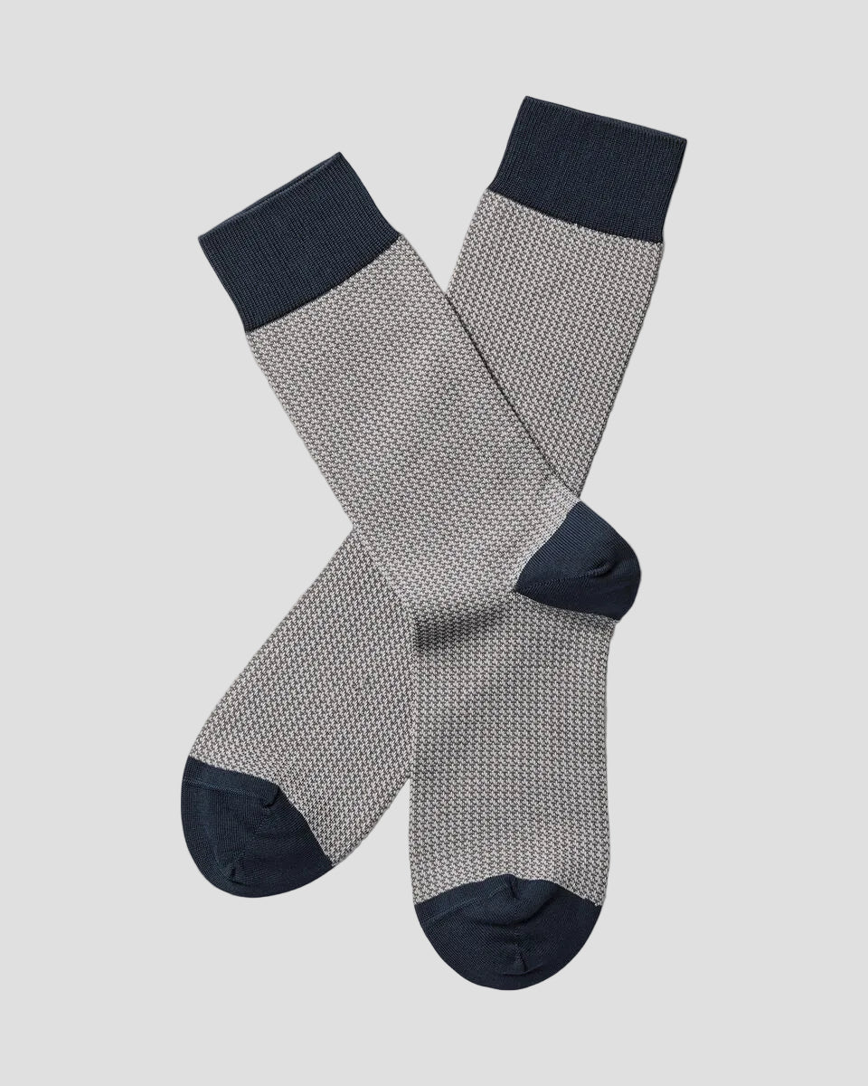 Charles Tyrwhitt Puppytooth Socks - Silver Grey