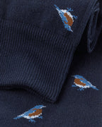 Charles Tyrwhitt Cotton Bird Socks - French Blue