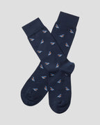Charles Tyrwhitt Cotton Bird Socks - French Blue