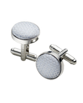 Charles Tyrwhitt Silk Round Cufflinks - Ice Blue
