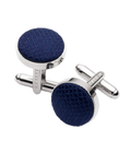 Charles Tyrwhitt Silk Round Cufflinks - Navy