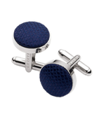 Charles Tyrwhitt Silk Round Cufflinks - Navy