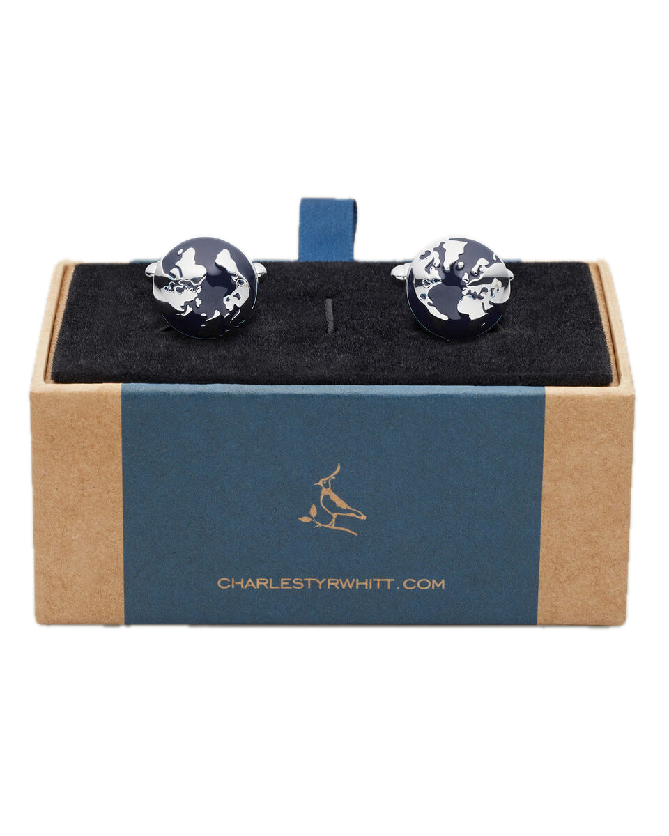 Charles Tyrwhitt Globe Cufflinks - Navy
