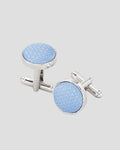 Charles Tyrwhitt Silk Round Cufflinks - Sky Blue