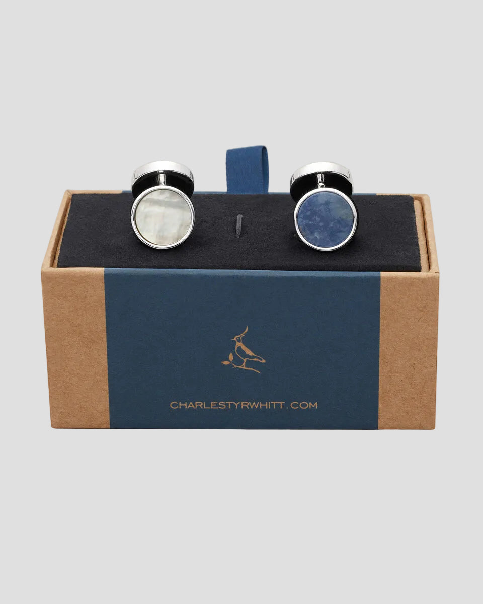 Charles Tyrwhitt Mother of Pearl and Sodalite Cufflinks