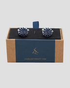 Charles Tyrwhitt Enamel Flower Cufflinks - Navy