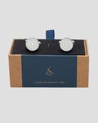 Charles Tyrwhitt Mother of Pearl Patterned Cufflinks - Silver
