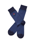 Charles Tyrwhitt England Rugby Stripe Socks - Navy and Cobalt Blue