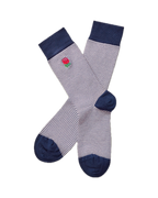 Charles Tyrwhitt England Rugby Stripe Socks - Pink & Navy