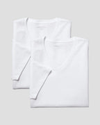 Charles Tyrwhitt 2-Pack V-Neck Cotton Undershirt - White