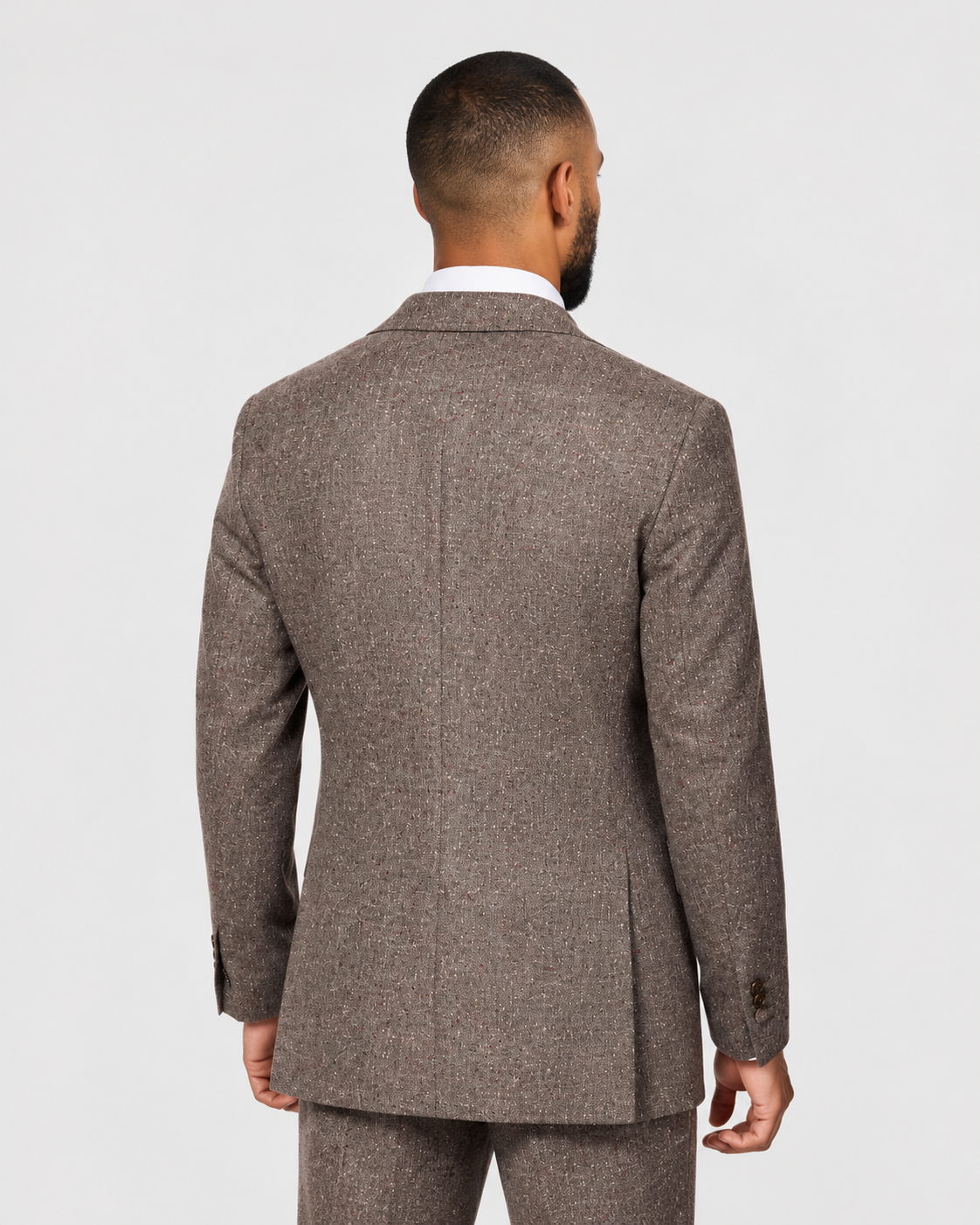Hawes & Curtis Tailored Fit Brown Fine Bouclé Tweed 1913 Suit