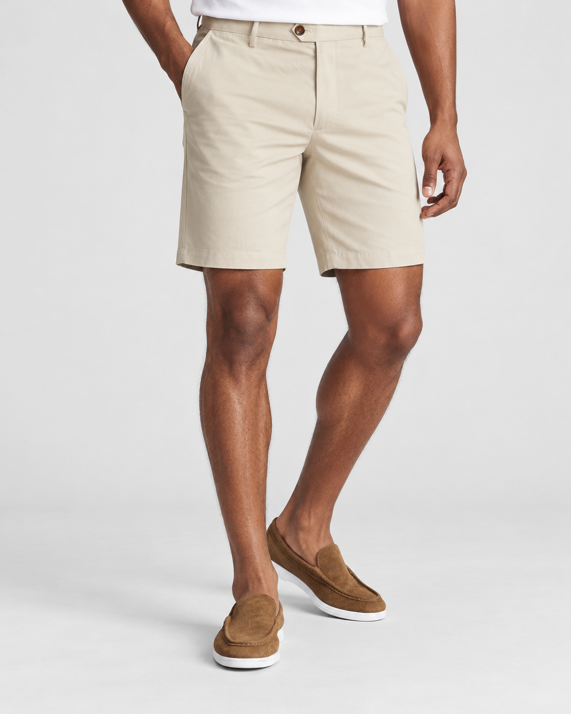 Charles Tyrwhitt Cotton Linen Shorts - Stone