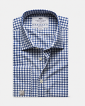 Hawes & Curtis Navy & White Grid Check Non-Iron Shirt