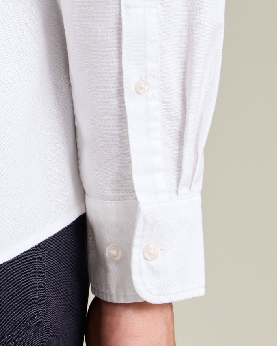 Charles Tyrwhitt England Rugby Stretch Washed Oxford Shirt - White