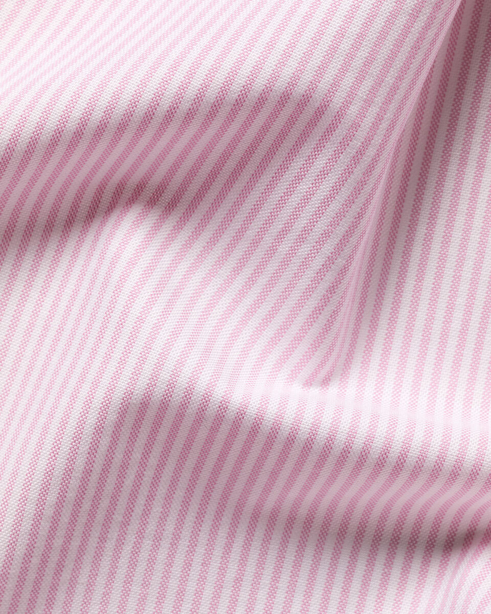 Charles Tyrwhitt England Rugby Button-Down Stretch Washed Oxford Stripe Shirt – Pink