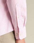Charles Tyrwhitt England Rugby Button-Down Stretch Washed Oxford Stripe Shirt – Pink