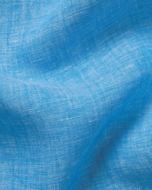 Charles Tyrwhitt England Rugby Pure Linen Shirt – Ocean Blue