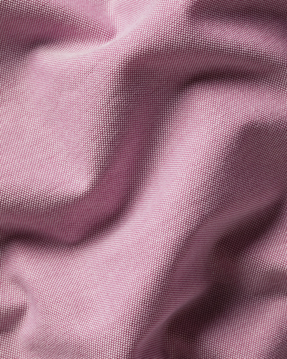 Charles Tyrwhitt Stretch Washed Oxford Shirt - Dark Pink