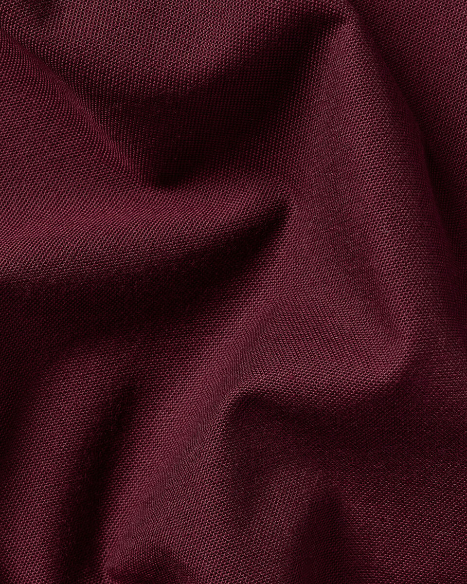Charles Tyrwhitt Button-Down Stretch Washed Oxford Shirt - Burgundy
