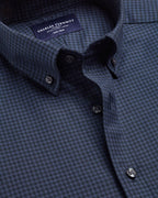 Charles Tyrwhitt Non-Iron Twill Gingham Shirt - French Blue