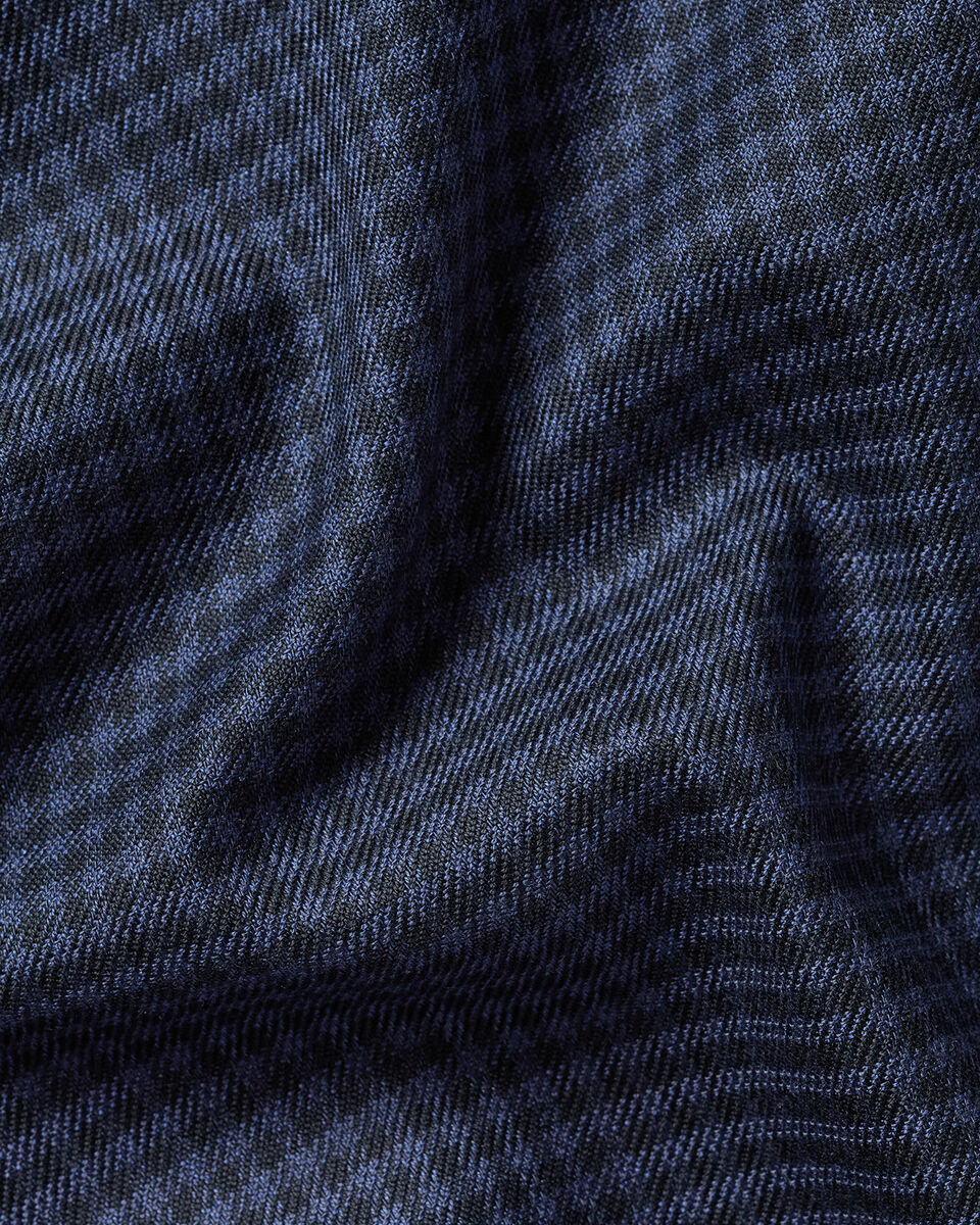 Charles Tyrwhitt Non-Iron Twill Gingham Shirt - French Blue
