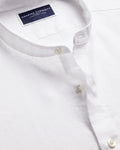 Charles Tyrwhitt Collarless Pure Linen Shirt - White