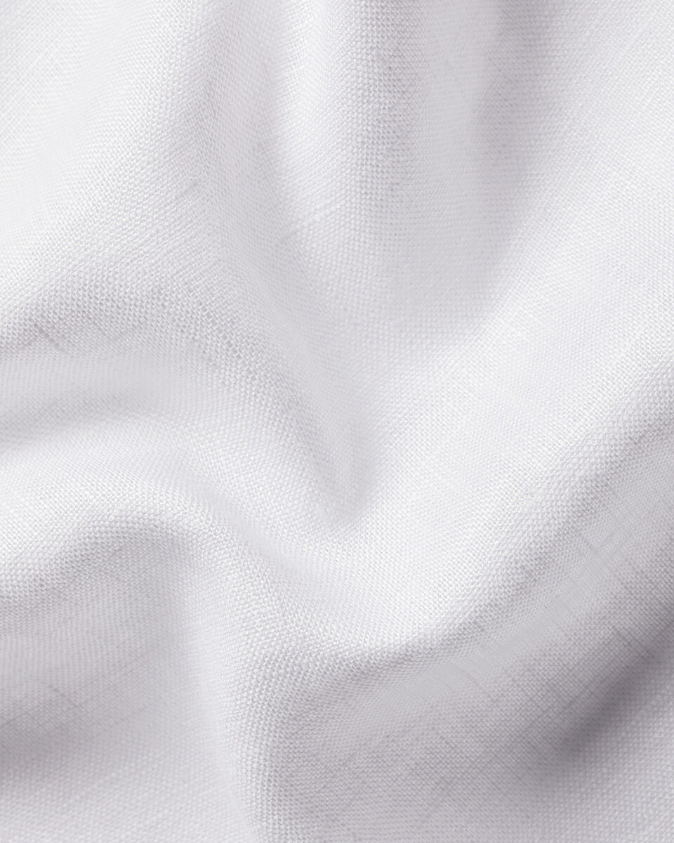 Charles Tyrwhitt Collarless Pure Linen Shirt - White