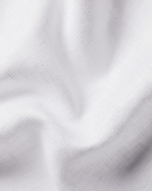 Charles Tyrwhitt Collarless Pure Linen Shirt - White