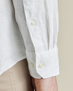 Charles Tyrwhitt Collarless Pure Linen Shirt - White
